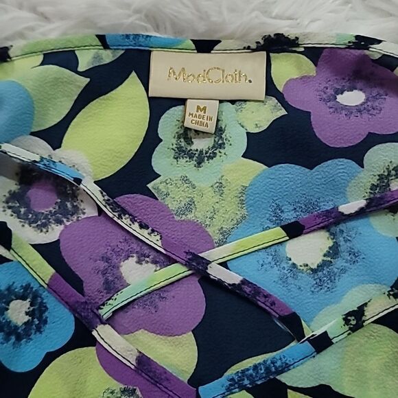 Modcloth Floral Tank Top Size Medium - Picture 4 of 5